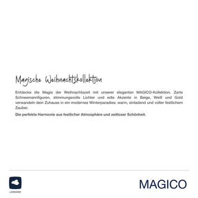 Keramikstern 20 cm gold MAGICO, Produktverpackung und Logo