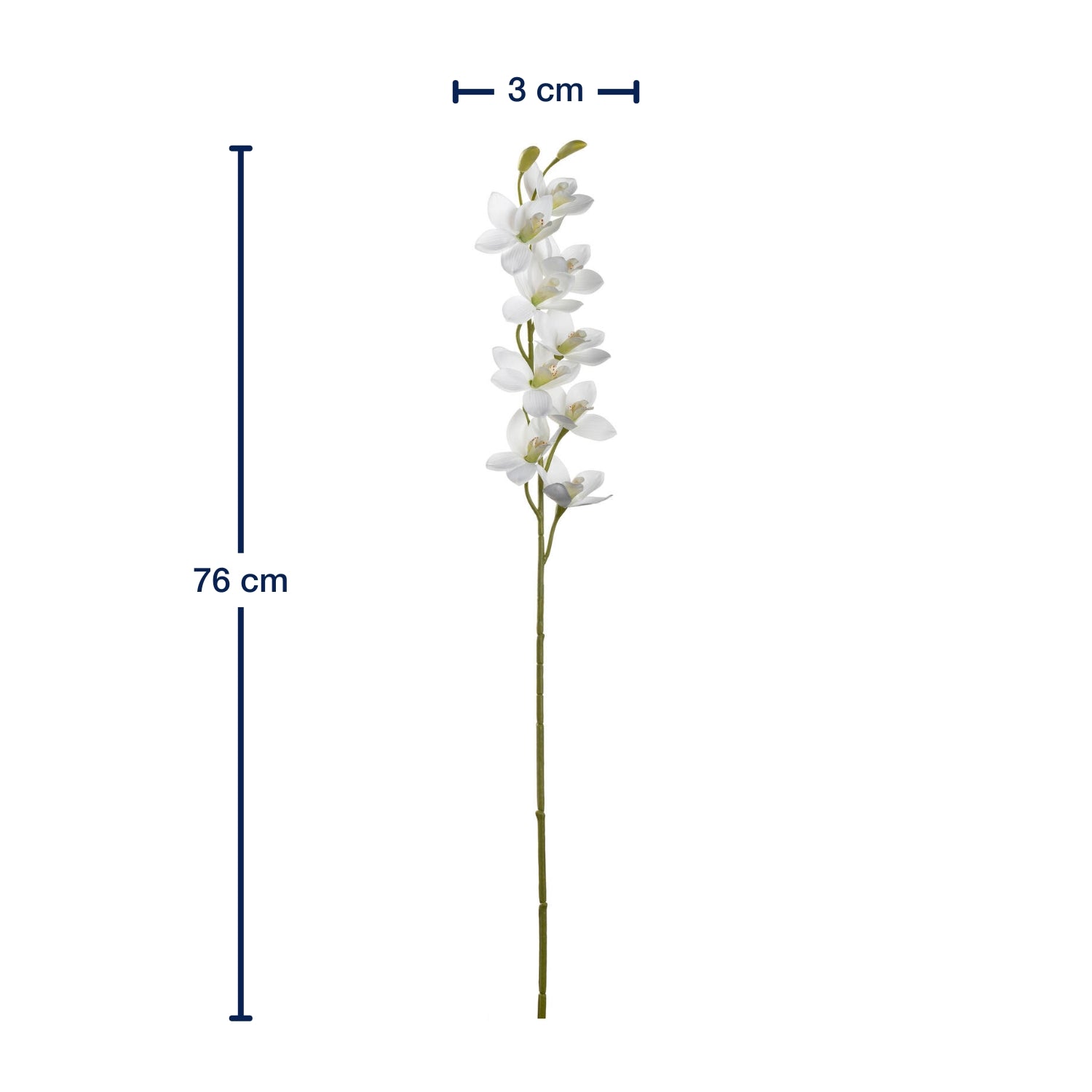 Messangaben zu Orchidee FIORE 76 cm weiß