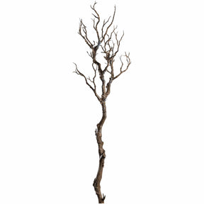 Zweig FIORE 76 cm braun mit verzweigten Ästen vor weißem Hintergrund