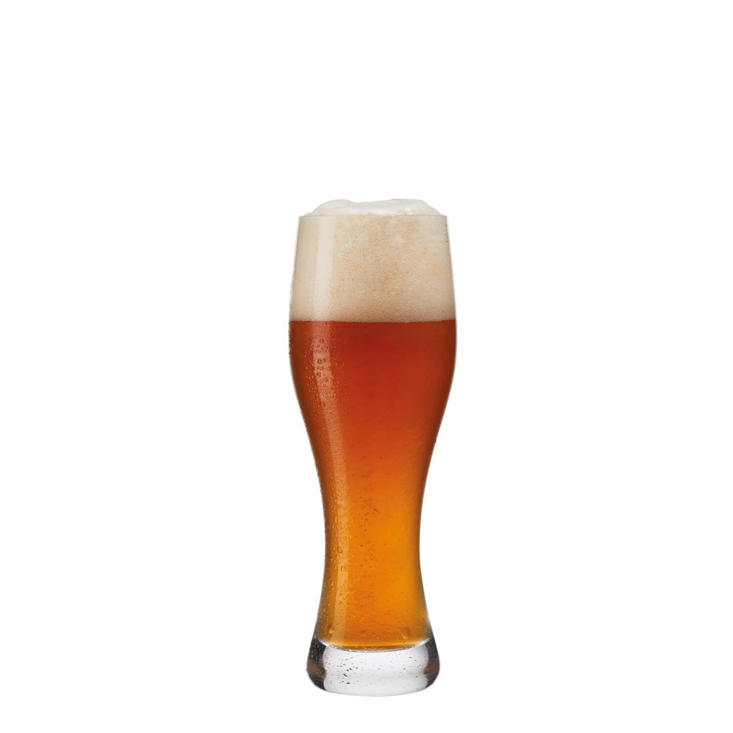 Weizenbierglas TAVERNA 330 ml mit Bier gefüllt, Schaumkrone oben