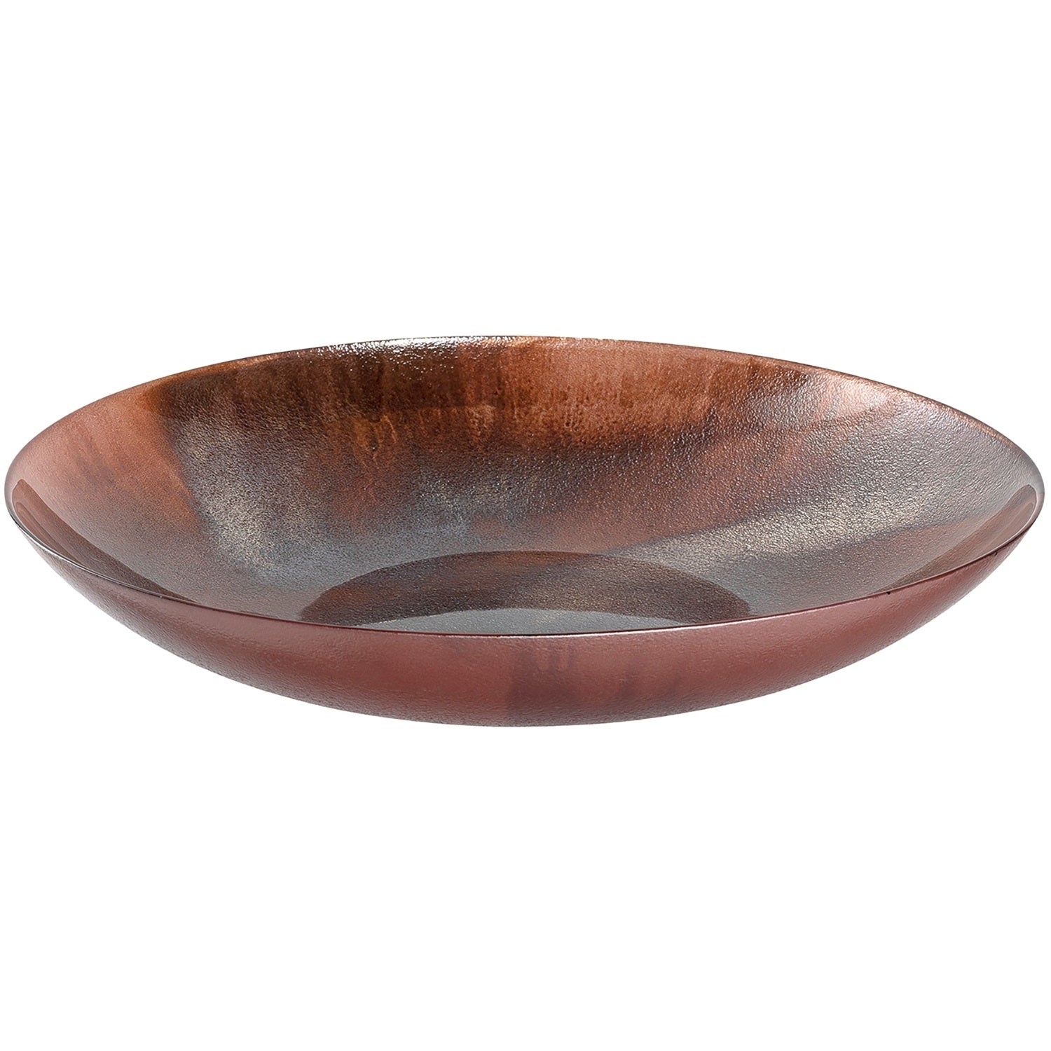 Schale POESIA 40 cm rosé, Glasschale von oben fotografiert