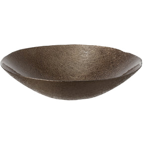 Schale COMO 32 cm braun aus Glas, Draufsicht auf strukturierte Oberflaeche