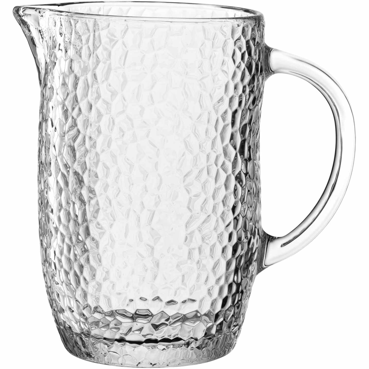 Krug MATERA mit strukturierter Oberfläche, klares Glas, Henkel