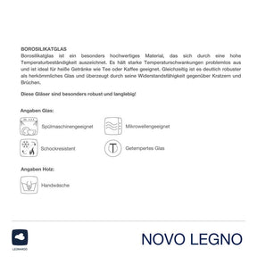 Produktinformationen und Pflegeanleitung zu Becher NOVO LEGNO
