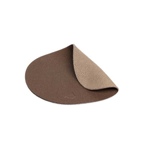 Untersetzer GOCCE braun/beige, gefaltete PVC-Matte, Draufsicht