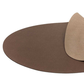 Platzset GOCCE braun/beige, abgerollt auf weißem Hintergrund