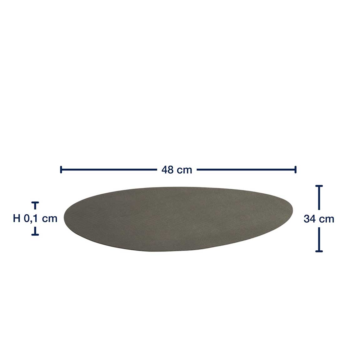 Massangaben zu Platzset GOCCE 34 x 48 cm grau
