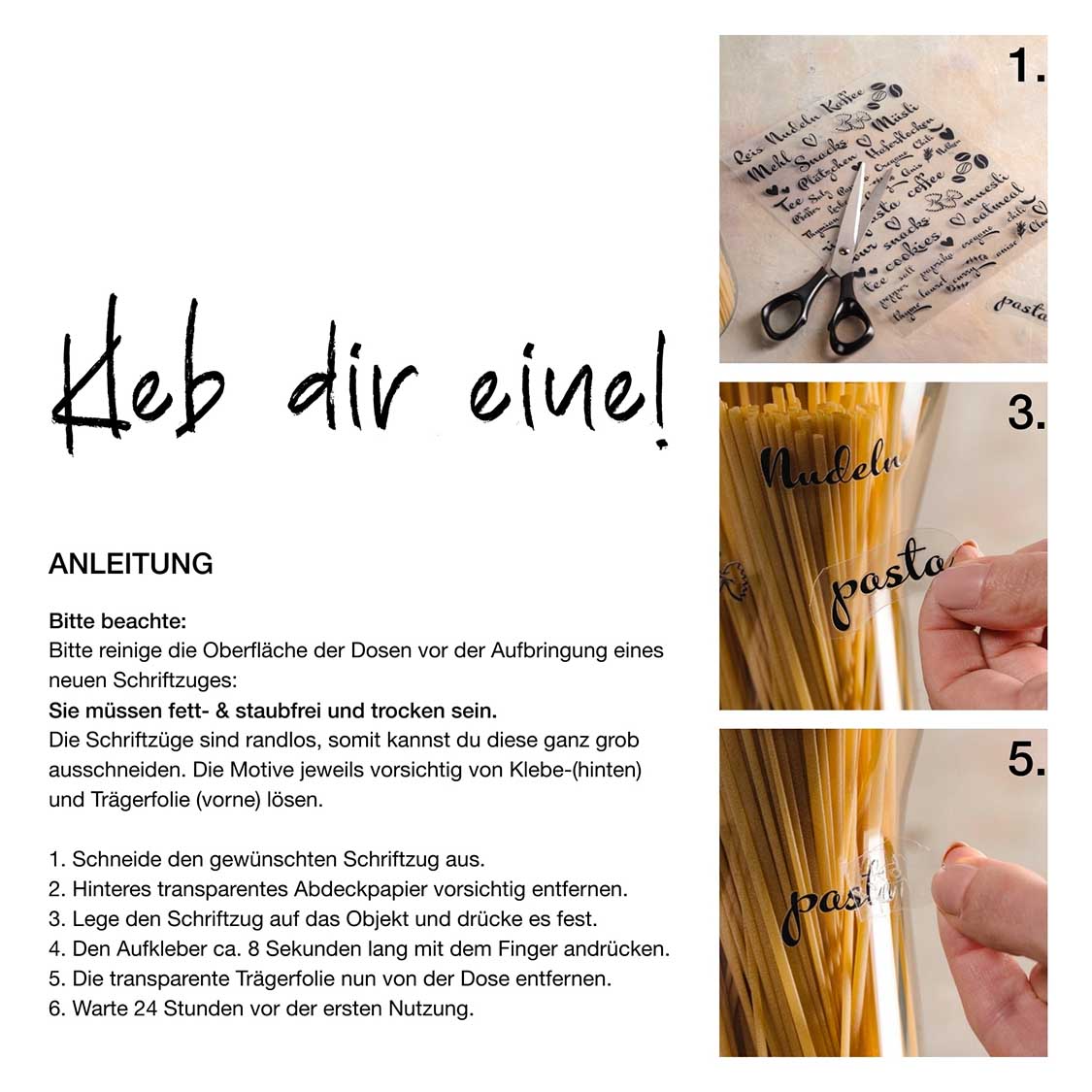Anleitung zum Beschriften der Dose FORMA X mit Schriftzug und Schablone