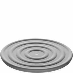 Silikondeckel CUCINA grau mit konzentrischen Rillen, Draufsicht