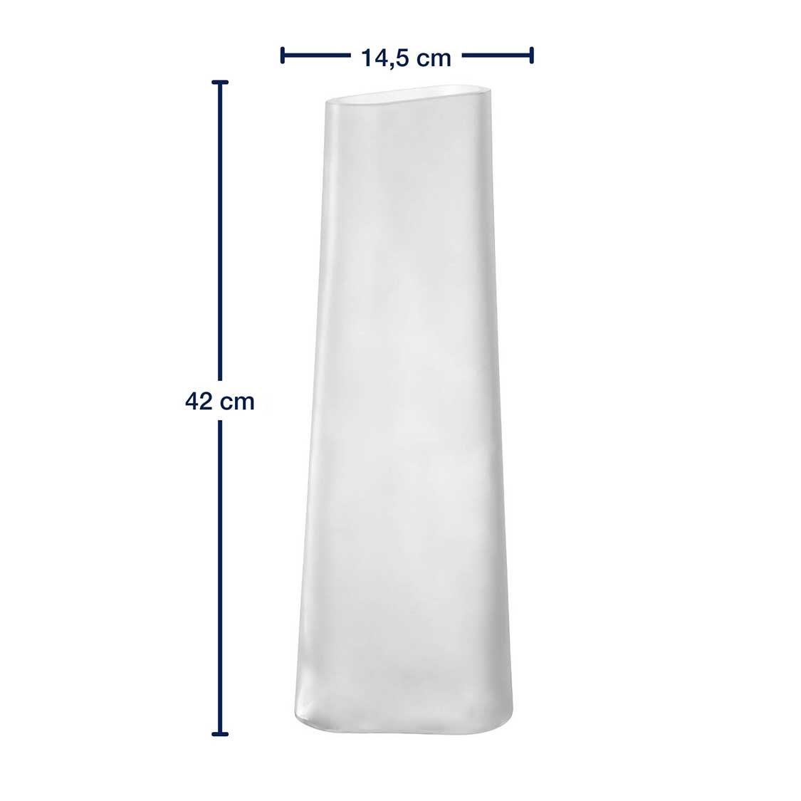Massangaben zur Vase TURNO 42 cm satiniert