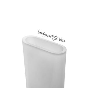 Vase TURNO 42 cm satiniert, Glasvase mit ovalem Querschnitt