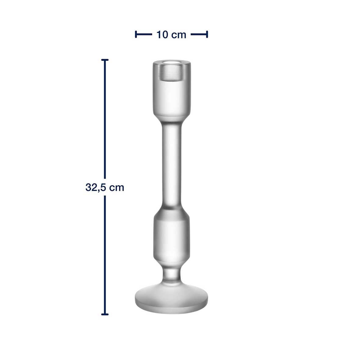 Massangaben zu Leuchter RIALTO 33 cm satiniert