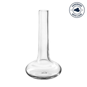 Solifleurvase ARIA aus klarem Glas mit schmalem Hals und rundem Boden
