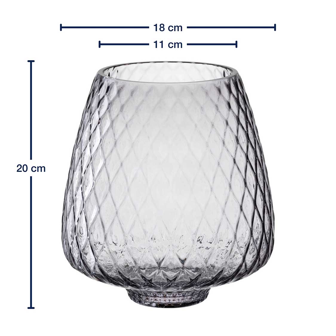 Massangaben zu Windlicht GIULIA 20 cm grau