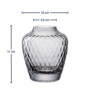 Messangaben zu Vase GIULIA 11 cm grau