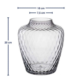 Massangaben zu Vase GIULIA 20 cm grau