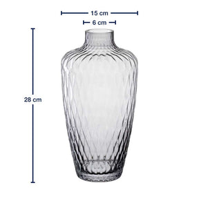 Messangaben zu Vase GIULIA 28 cm grau
