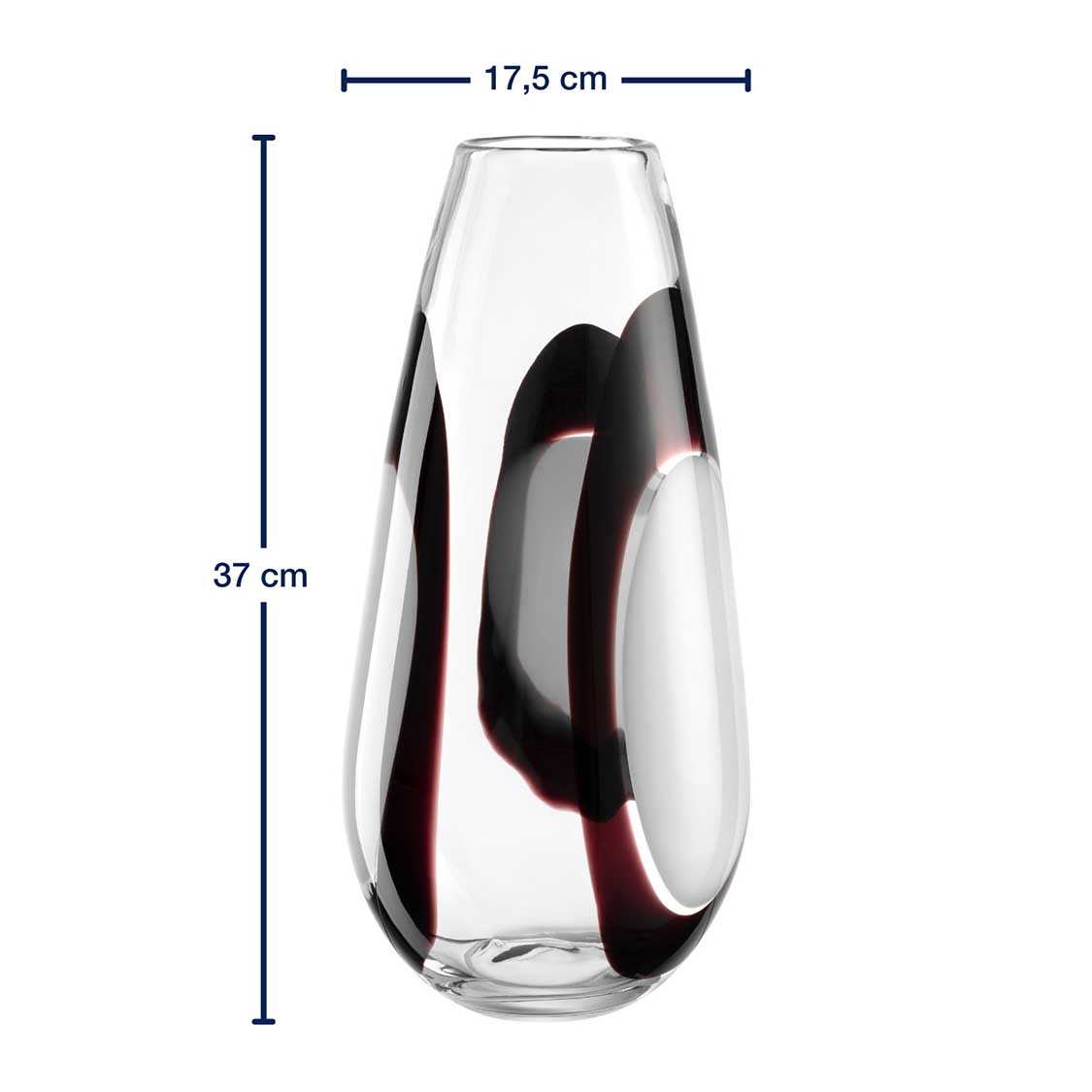 Massangaben zu Vase OCCHI BIANCHI 37 cm