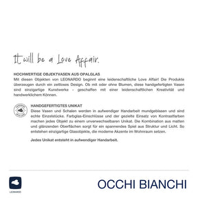 Produktinformation und Verpackung der Schale OCCHI BIANCHI mit Designbeschreibung