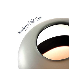 Vase CORSO SABBIA 25 cm mit ausgeschnittenem Oval und Haltergriff-Vase beschriftung