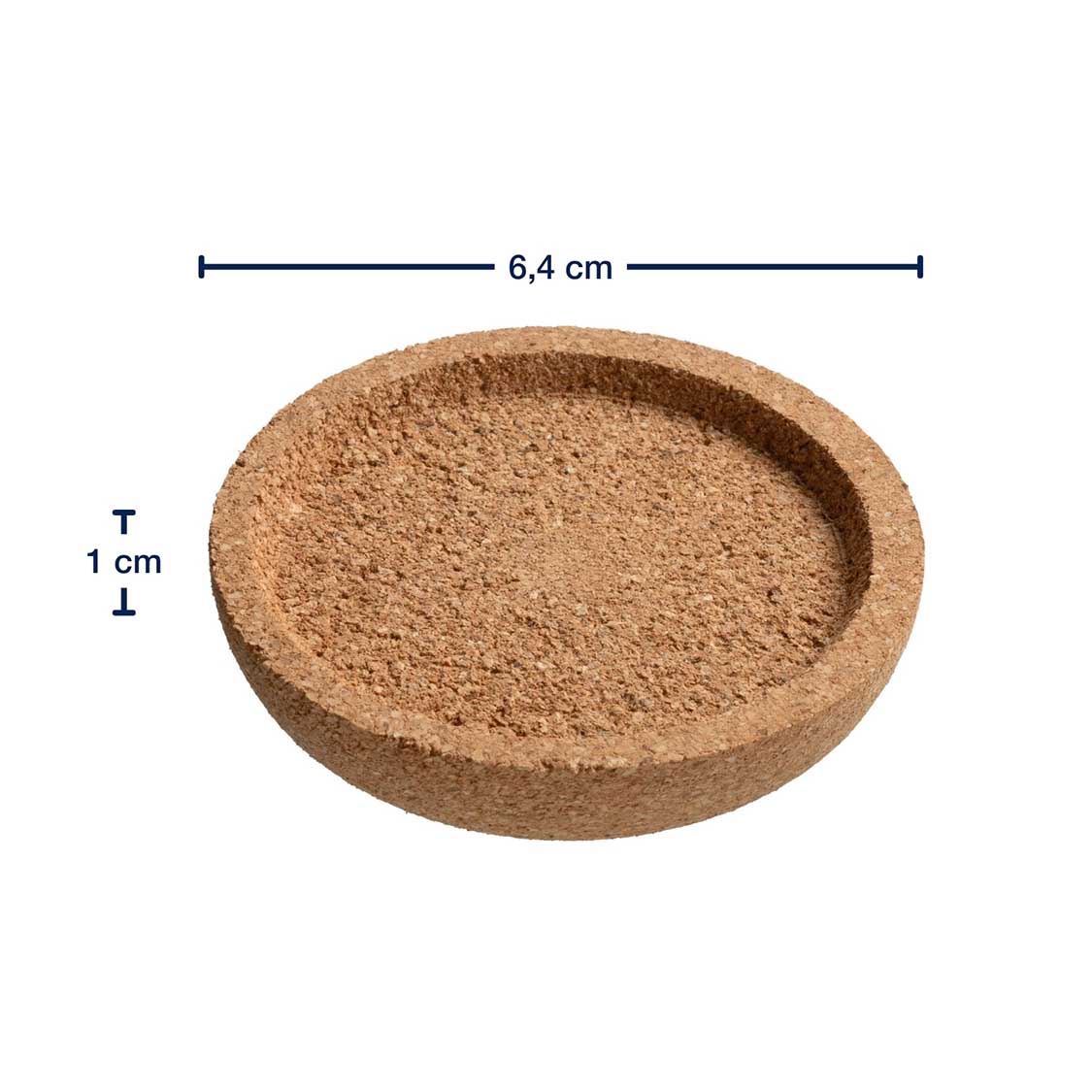 Massangaben zu Korkuntersetzer GOCCE 6 cm 4er-Set