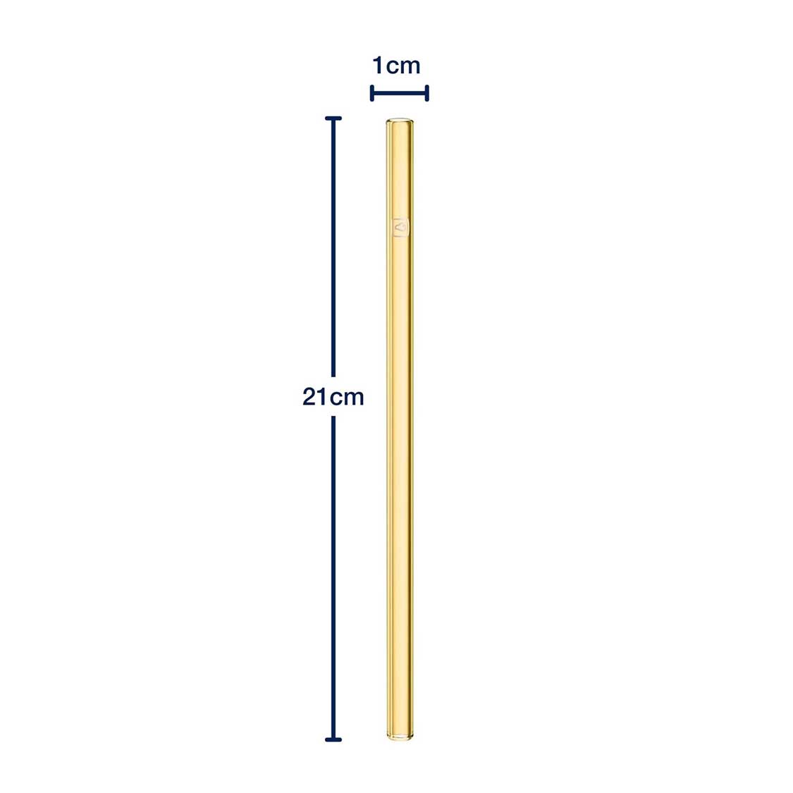Massangaben zu Glastrinkhalm SOLE 20 cm gelb 4er-Set