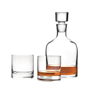 Whiskyset AMBROGIO 3-teilig mit Karaffe und zwei gefüllten Gläsern