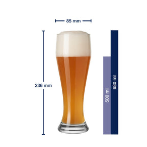 Massangaben zum Weizenbierglas LIMITED EDITION 500 ml