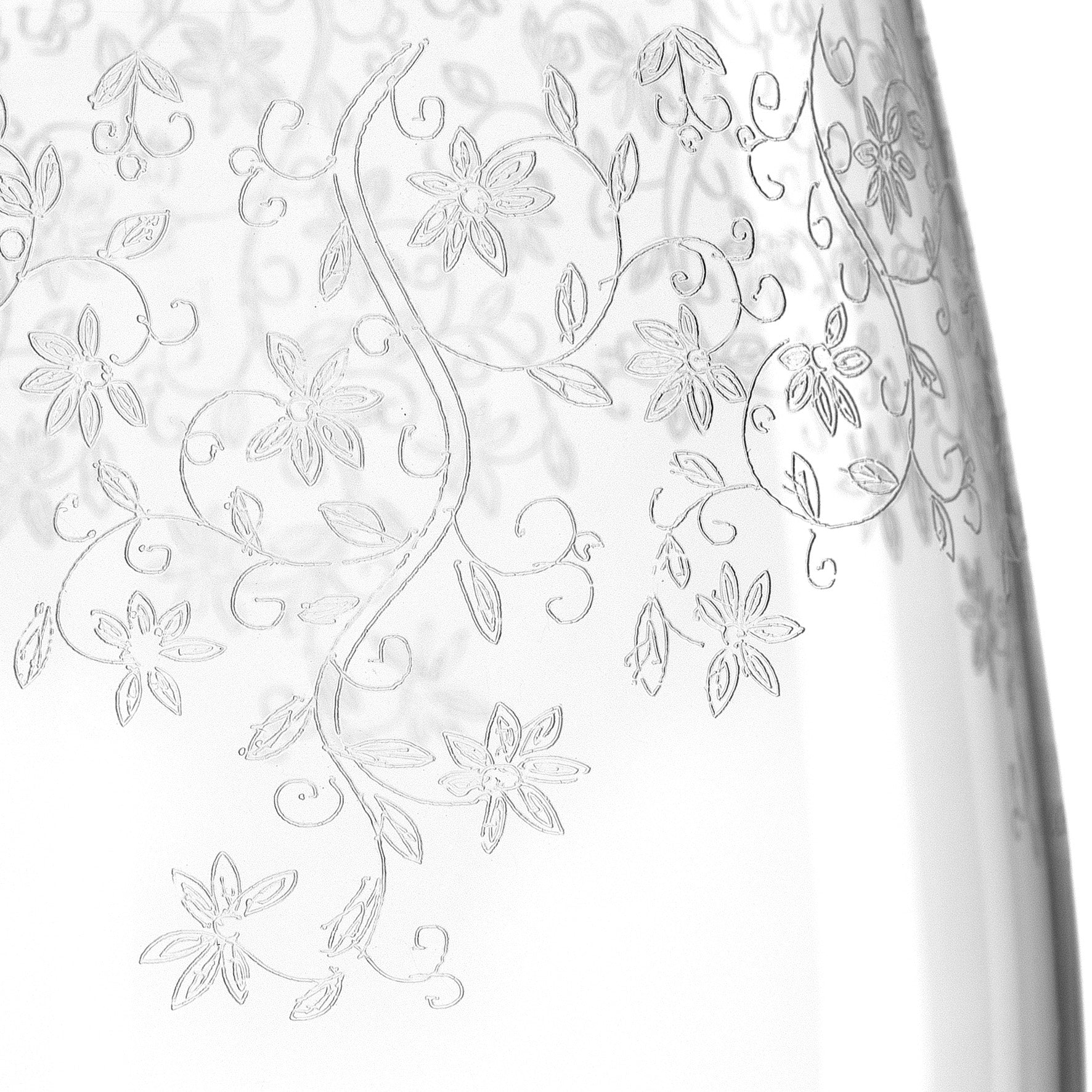Sektglas CHATEAU mit feiner Blüten- und Rankenzeichnung graviert