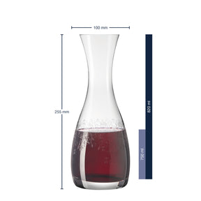 Massangaben zu Karaffe CHATEAU 750 ml mit rotem Inhalt