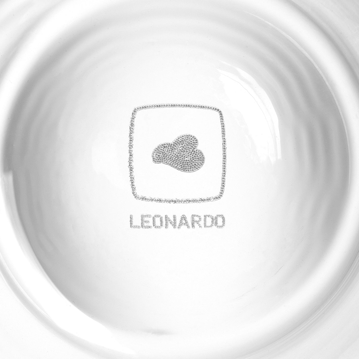 Karaffe CHATEAU mit Gravur Leonardo und Fingerabdruck-Logo auf Boden