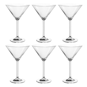 Sechs klare Cocktailgläser der Serie DAILY in Dreierreihen angeordnet