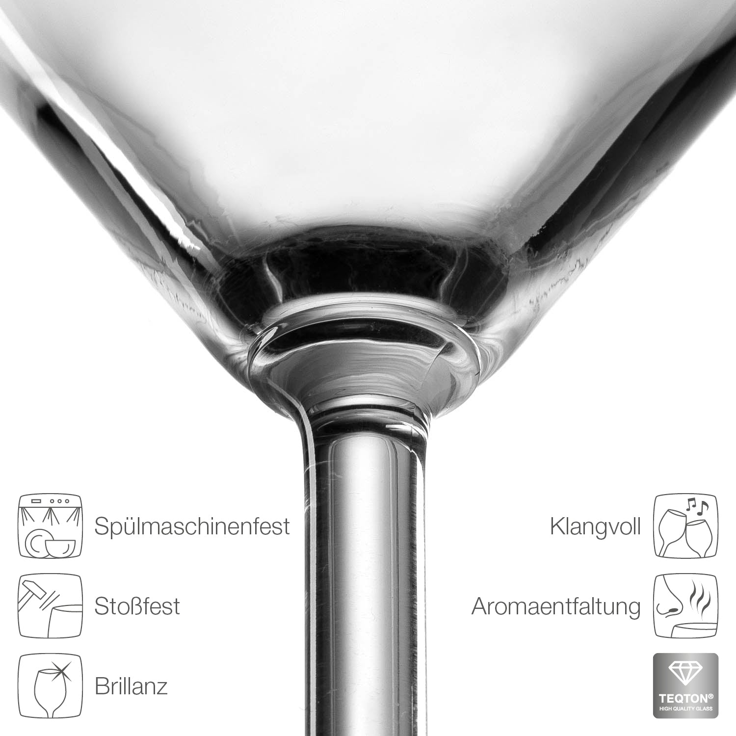 Cocktailglas DAILY 270 ml mit Produkteigenschaften und Symbolen