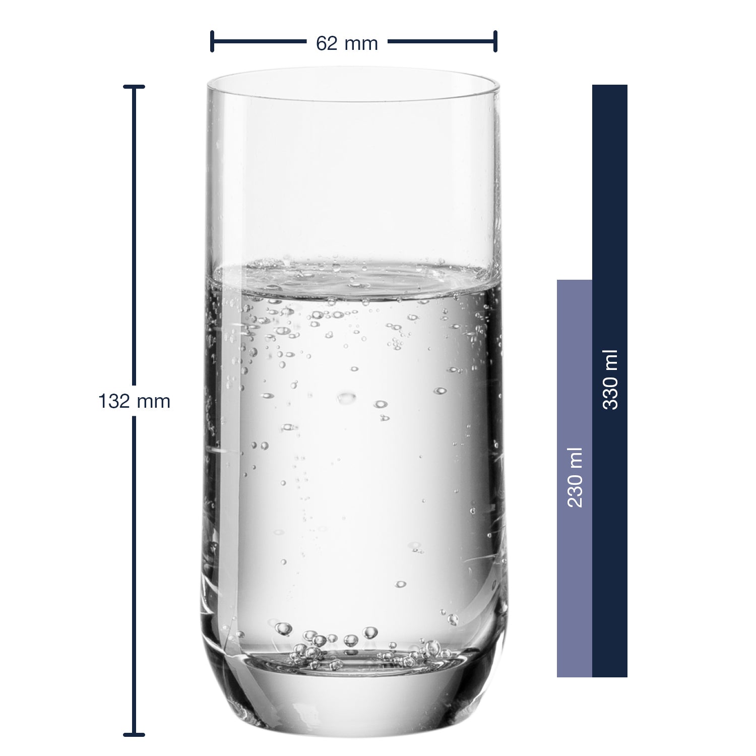 Massangaben zu Trinkglas DAILY 330 ml