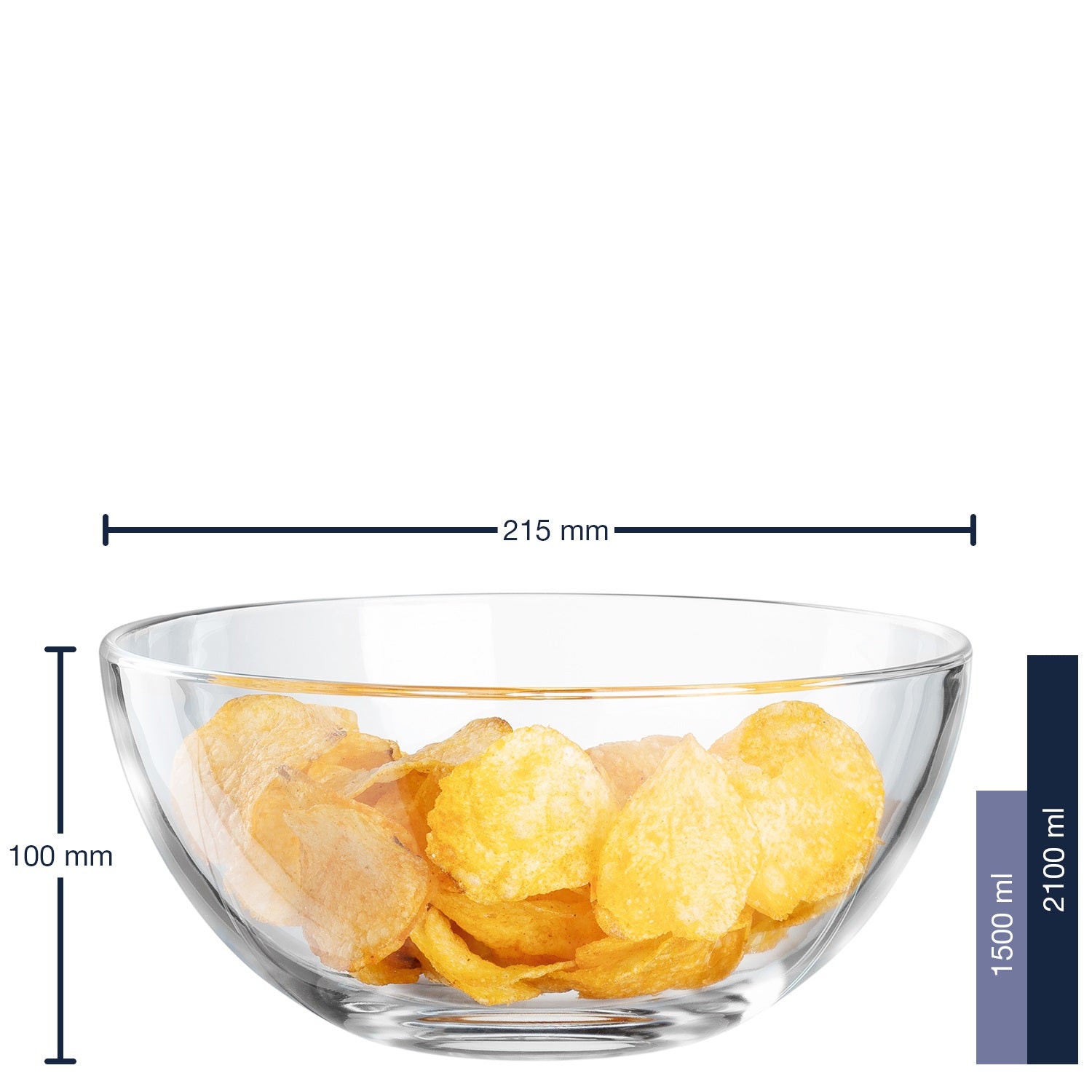 Schale CUCINA mit Kartoffelchips, Massangaben