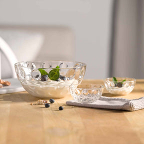 Schalen CUCINA OPTIC mit Blaubeeren und Minze auf Holztisch