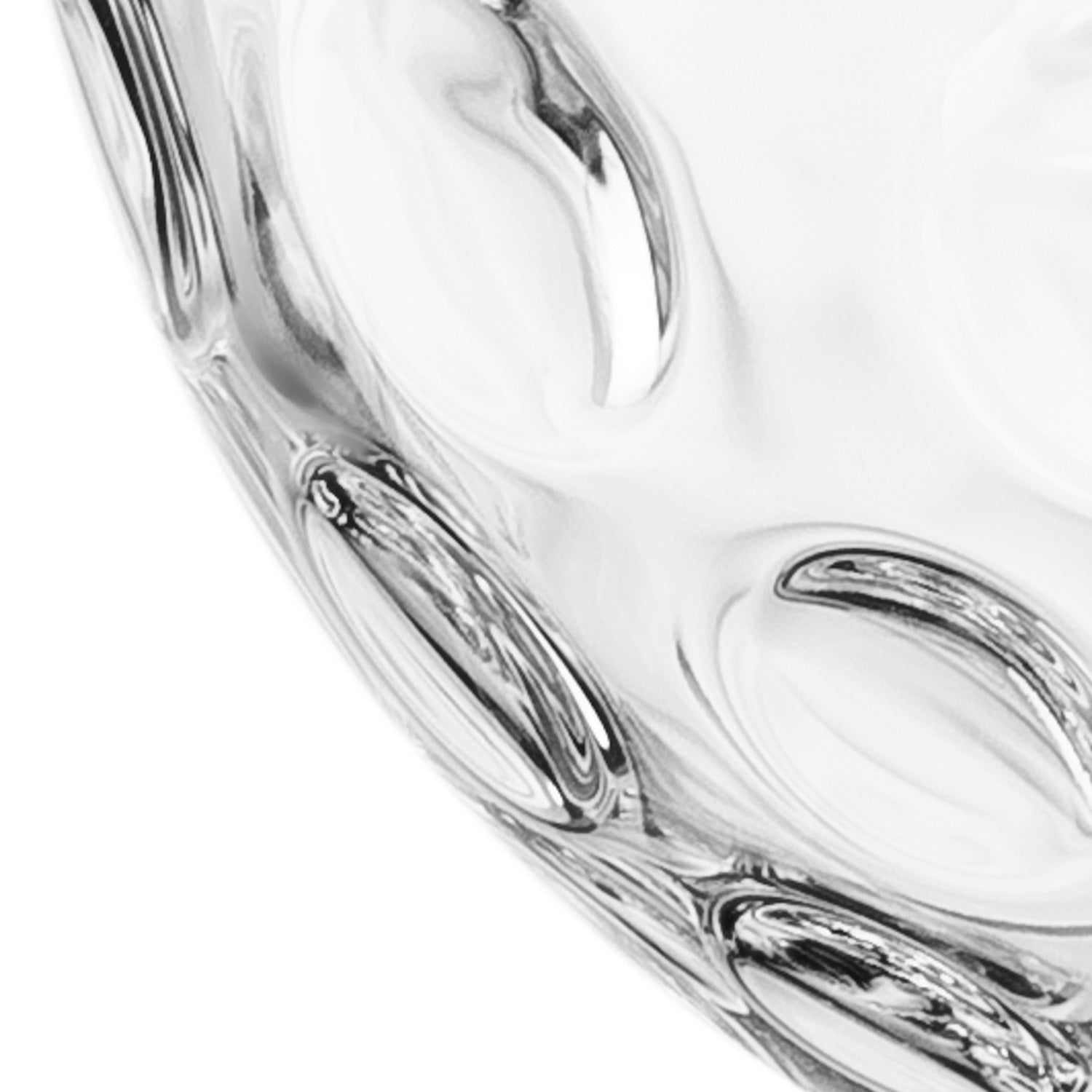 Schale CUCINA OPTIC, klares Glas, Detail der geschwungenen Form von oben