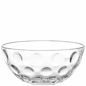 Glasschale CUCINA OPTIC mit strukturiertem Wellenmuster, freistehend vor weißem Hintergrund