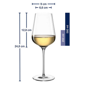 Massangaben zu Weißweinglas BRUNELLI 580 ml mit Fülllinie