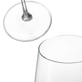 Weißweinglas BRUNELLI von oben und von der Seite, klares Glas