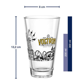 Trinkglas Europa-Park Voltron 300 ml mit Massangaben