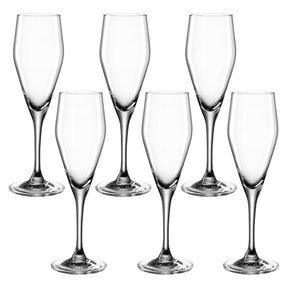 Sektglas TWENTY 4 6er-Set, klares Glas, Kelchform
