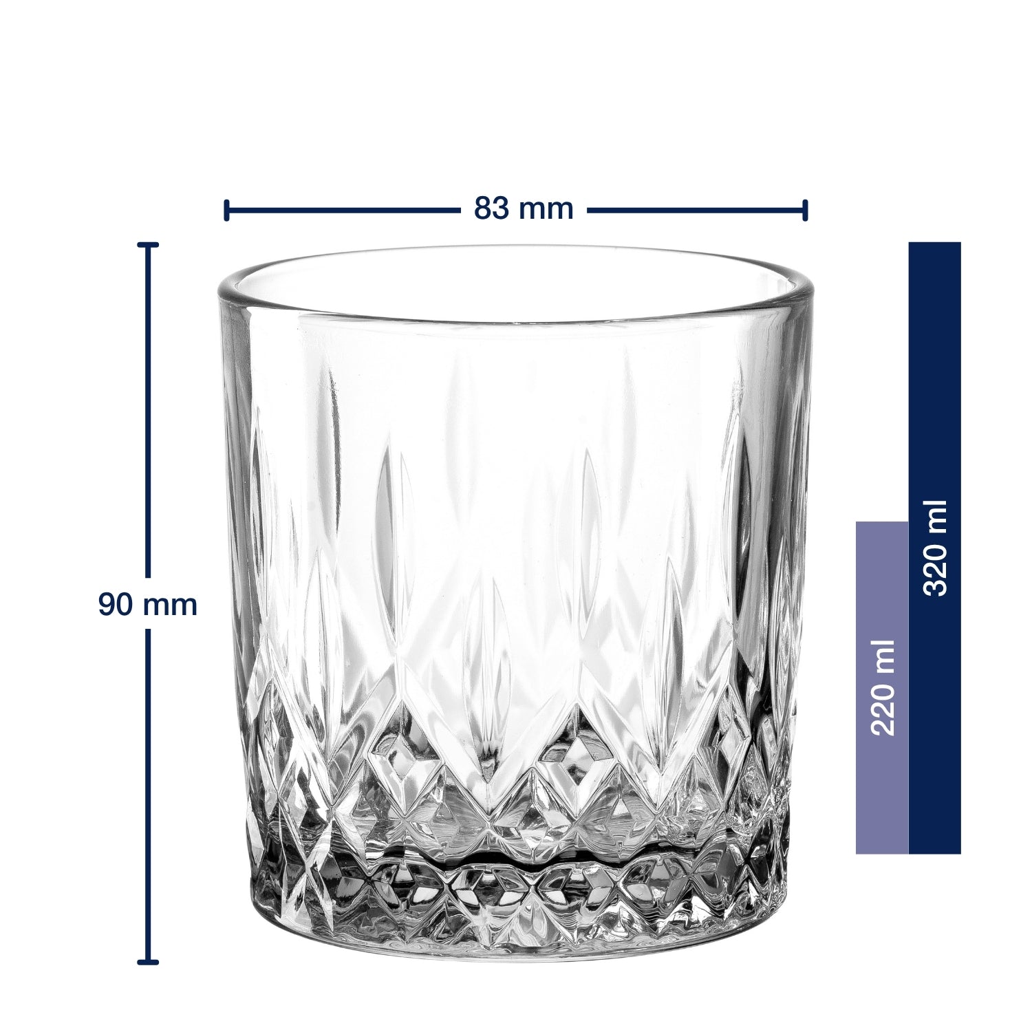 Massangaben zu Trinkglas LIMITED EDITION 6er-Set 320 ml