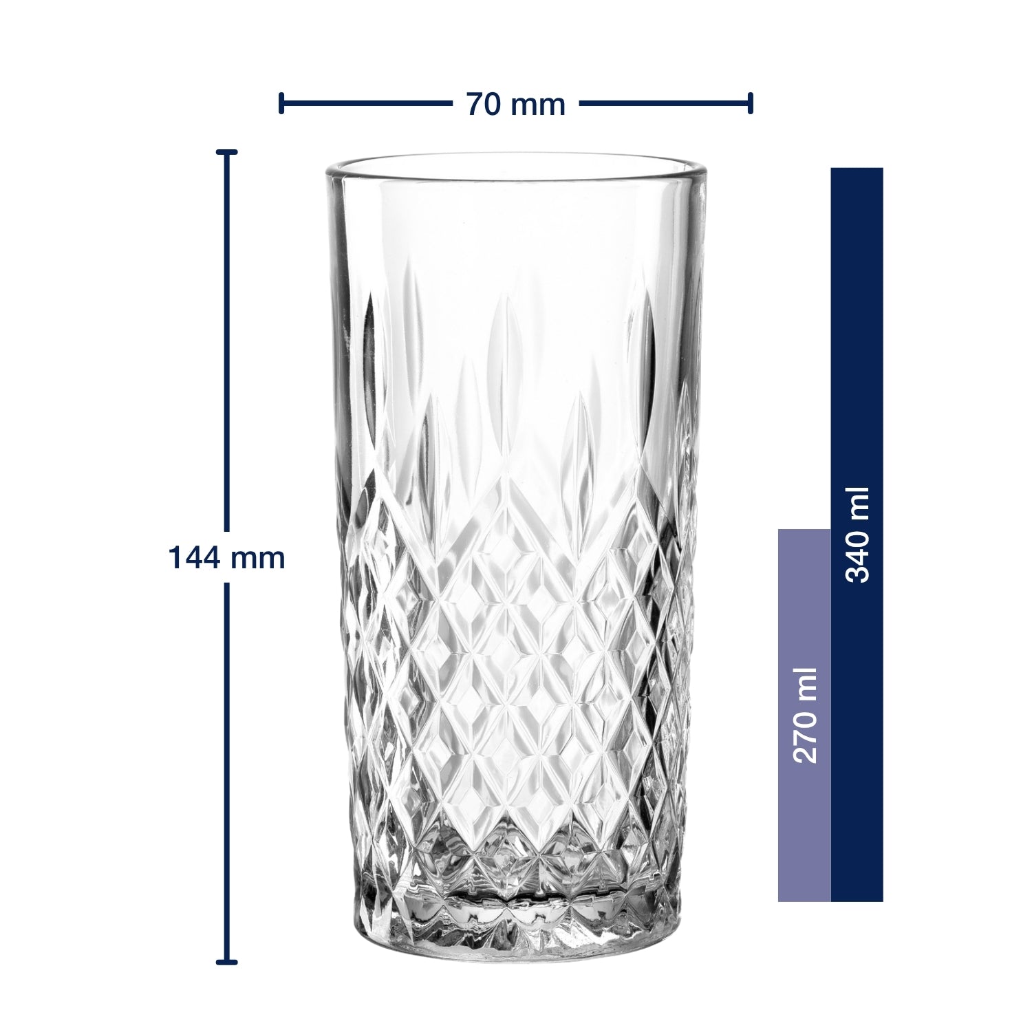 Massangaben zu Trinkglas LIMITED EDITION 340 ml 6er-Set