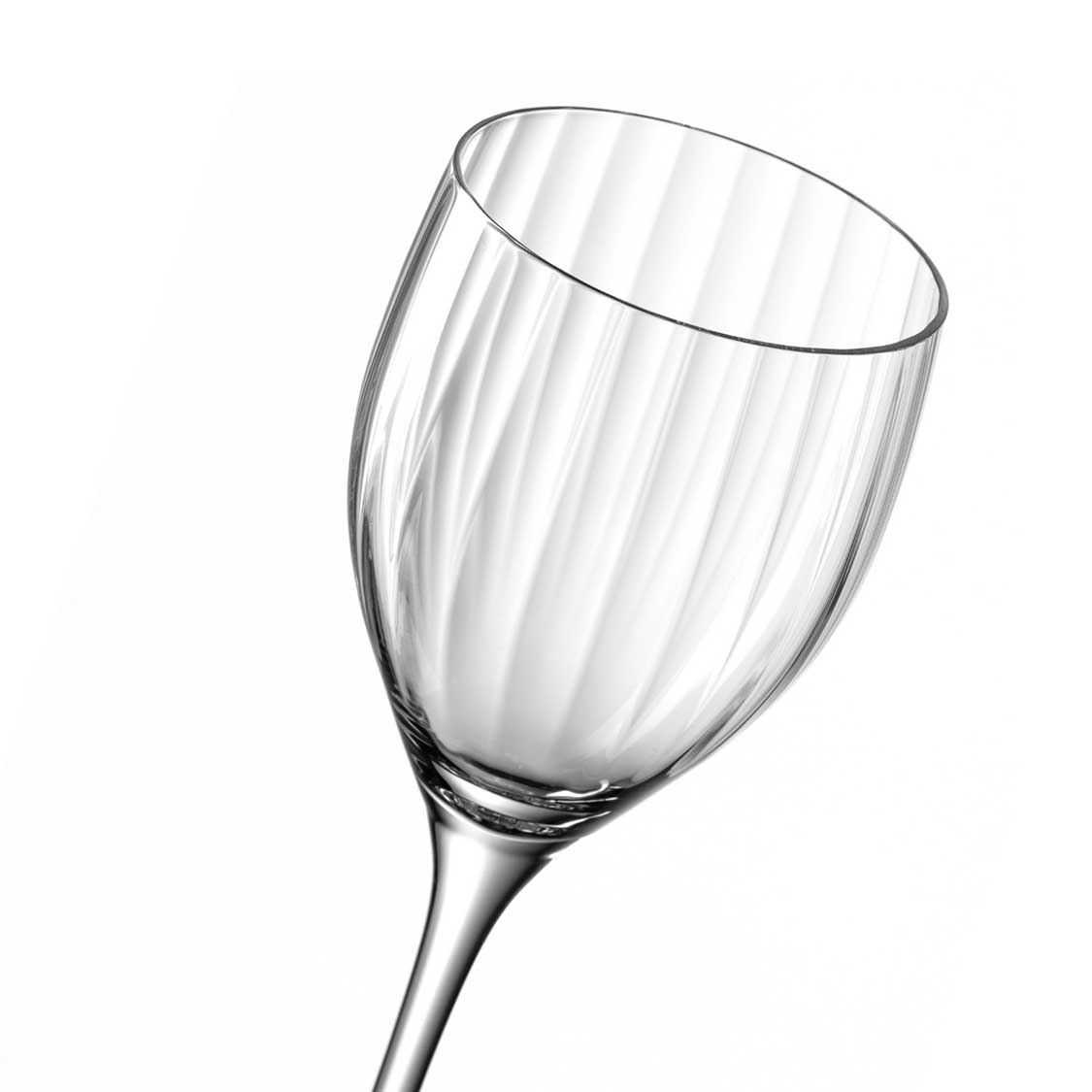 Likörglas POESIA 190 ml, klares Glas, vertikale Rillenstruktur