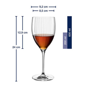 Massangaben zum Rotweinglas POESIA 600 ml