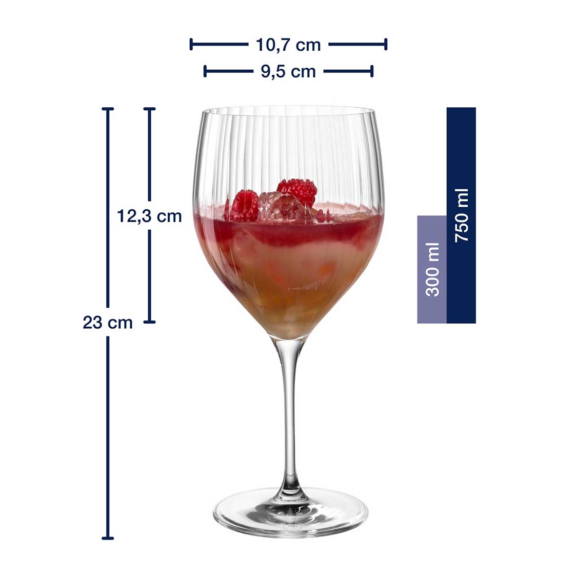 Massangaben zu Cocktailglas POESIA 750 ml
