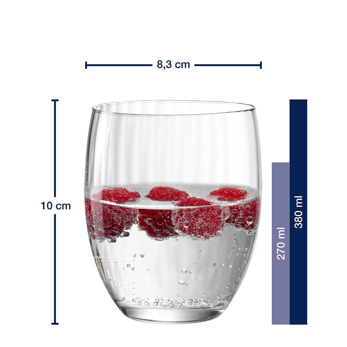 Massangaben zu Trinkglas POESIA 380 ml