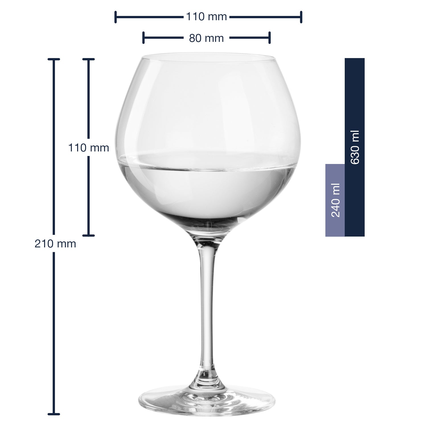 Massangaben zu Ginglaeser GIN 630 ml 2er-Set