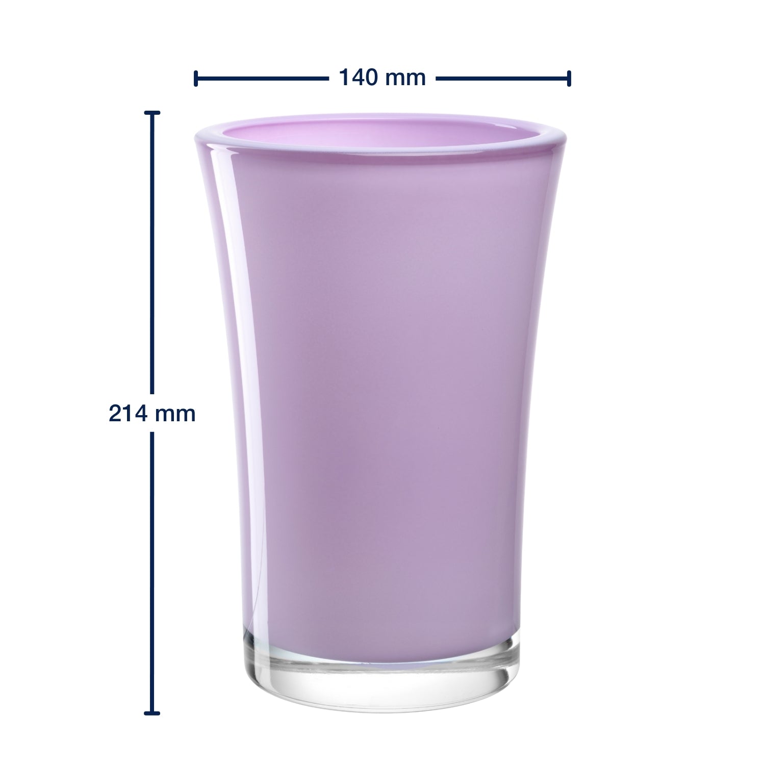 Massangaben zu Vase 21 flieder LUMINOSA